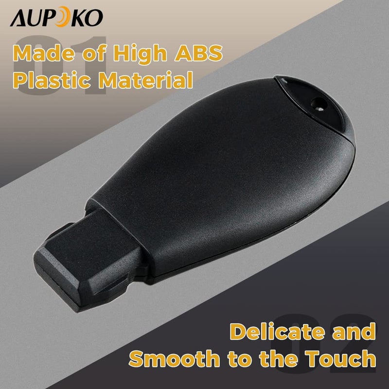 Aupoko Car Key Programmer for All Vehicles GQ4-53T with Circuit Board/Chip 3 Buttons Smart Key Compatible with 2013-2018 Dodge RAM 1500 2500 3500 Replace 56046953AE 56046953 Key Fob Shell Replacement - Image 4